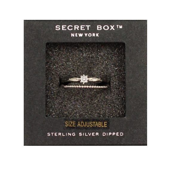 2 Line Crystal Ring - Picture 1 of 2
